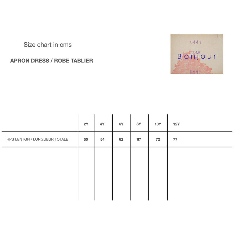 Bonjour FW21 Size charts | Lintott Shop