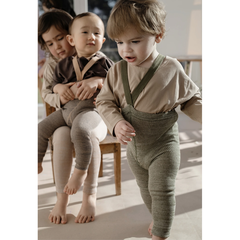 Silly Silas Footless Tights- Creamy Olive - Lintott Shop